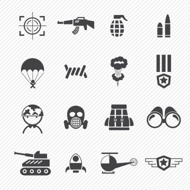 Military and war icons clipart