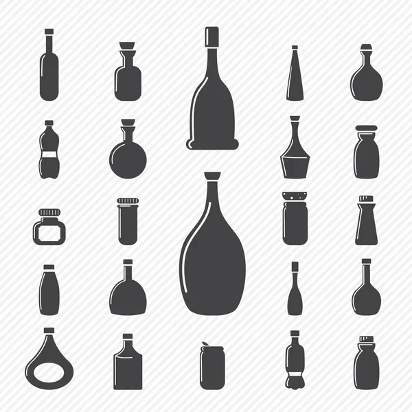 Bottle icons — Stock Vector
