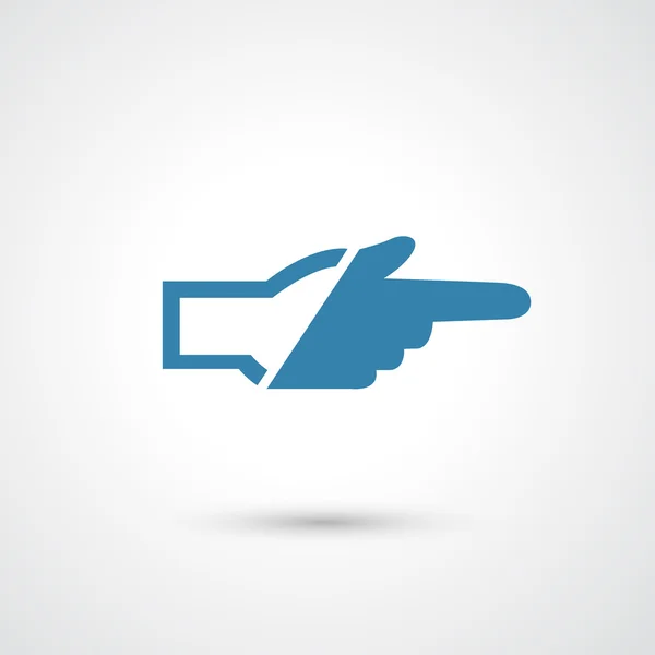 Mano tocando icono — Vector de stock