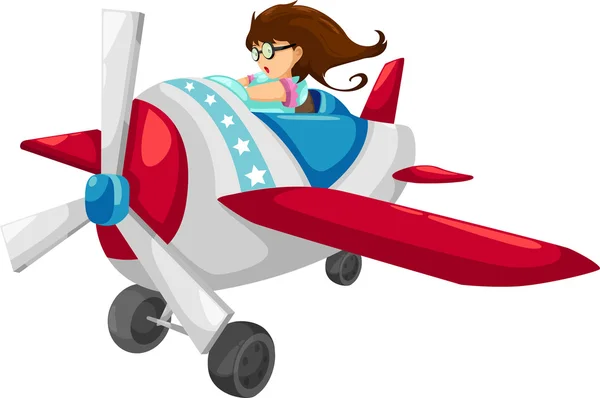 Mujer piloto — Vector de stock