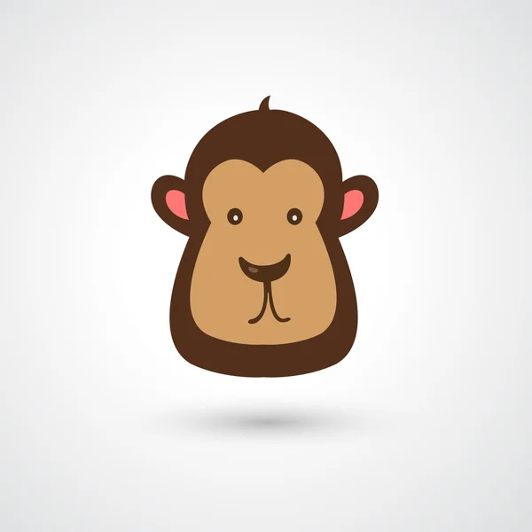 Tête de singe — Image vectorielle