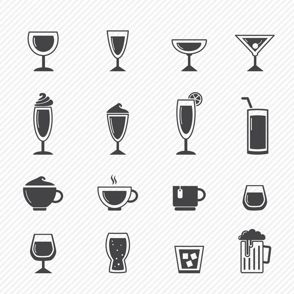 Iconos de bebida — Vector de stock