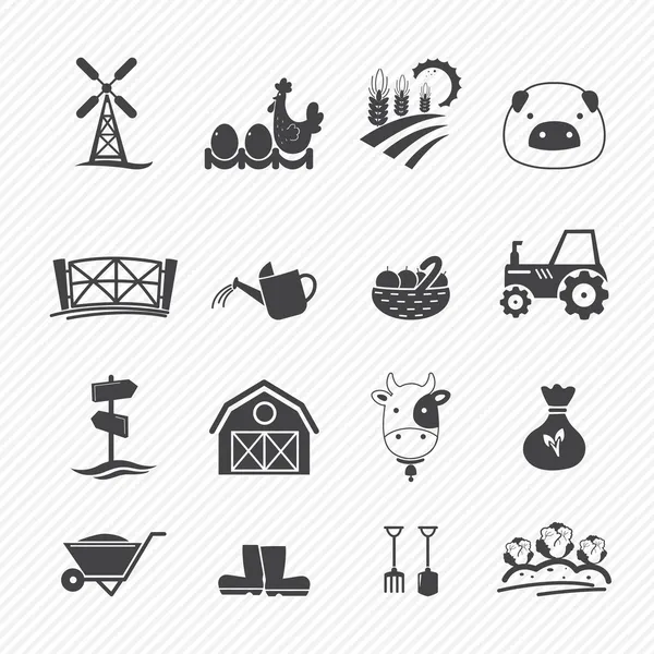 Iconos de granja — Vector de stock