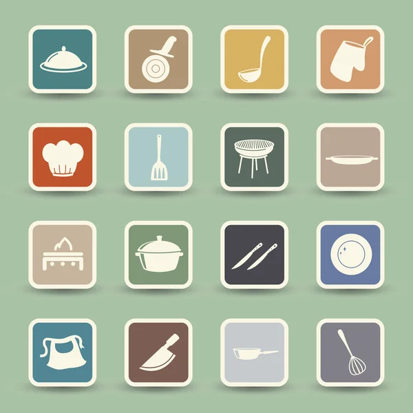 Ícones da cozinha — Vetor de Stock