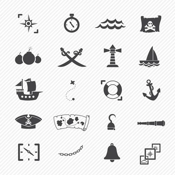 Pirates pictogrammen — Stockvector