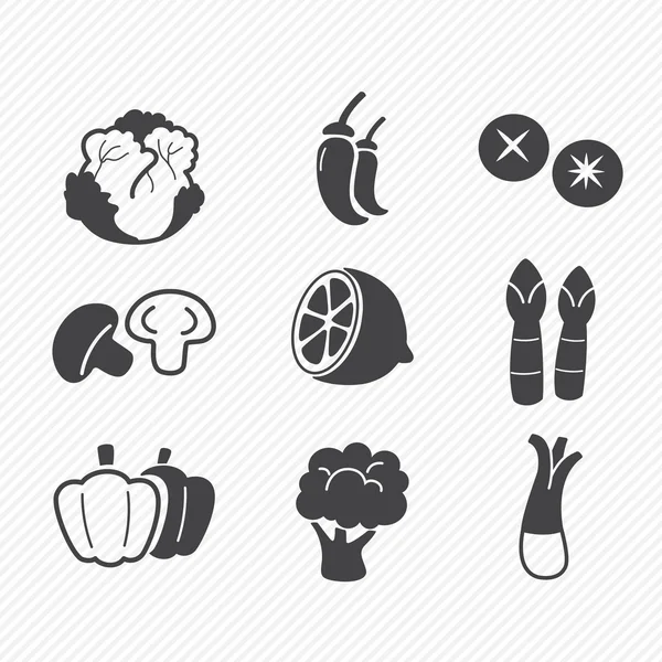 Vegetables Icons — Stock Vector