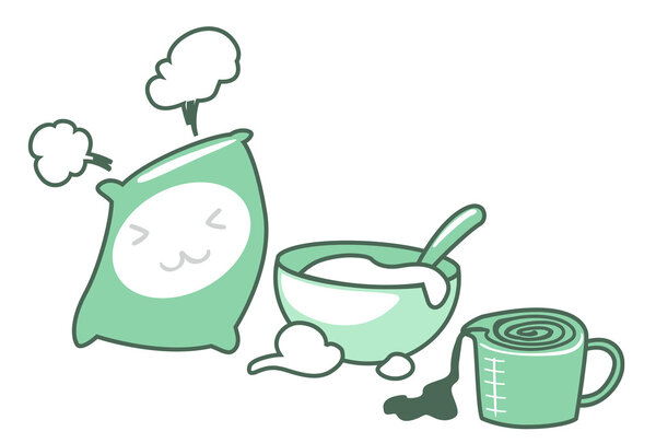 Baking icons set illustration