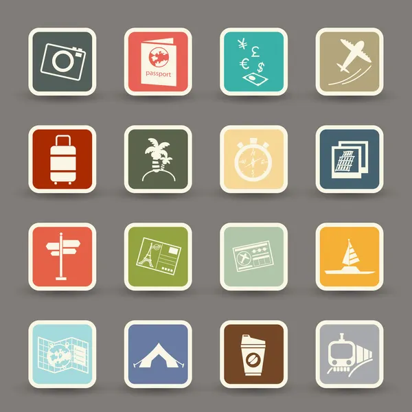 Travel icons — Stock Vector