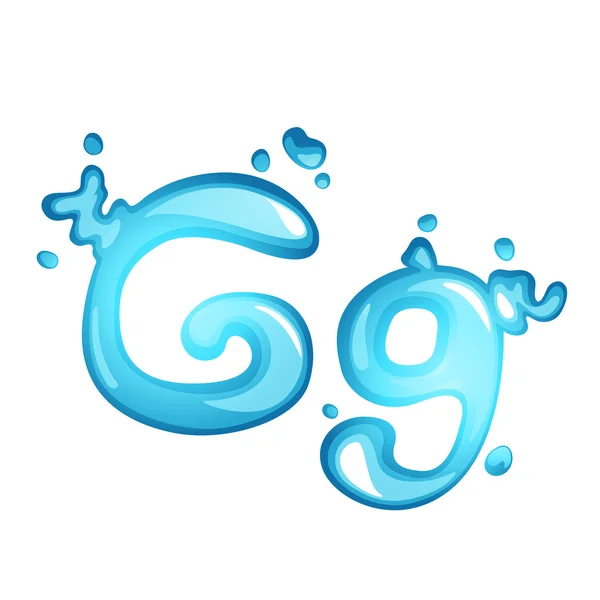 Písmeno g vody — Stockový vektor