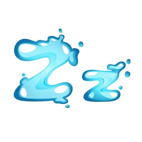Water letter Z — Stock Vector