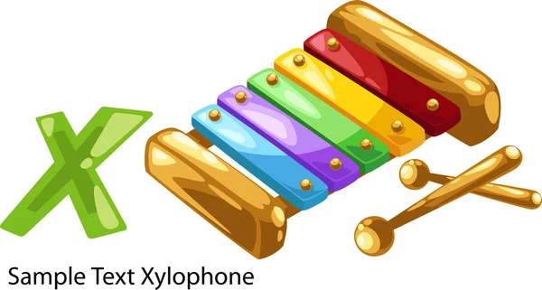 ALPHABET LEER X-Xylophone — стоковый вектор