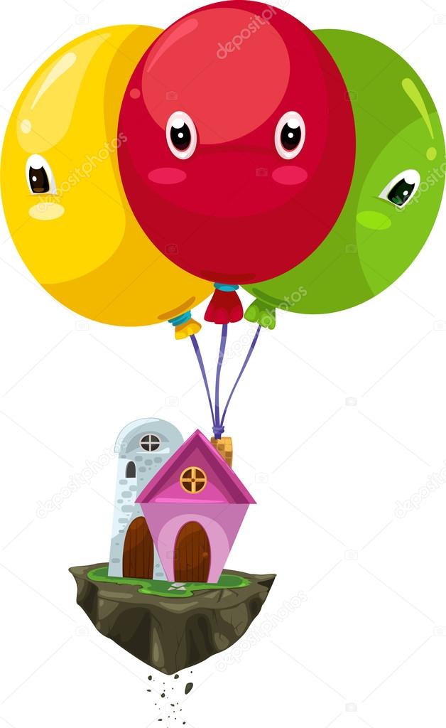 Flying balloon house