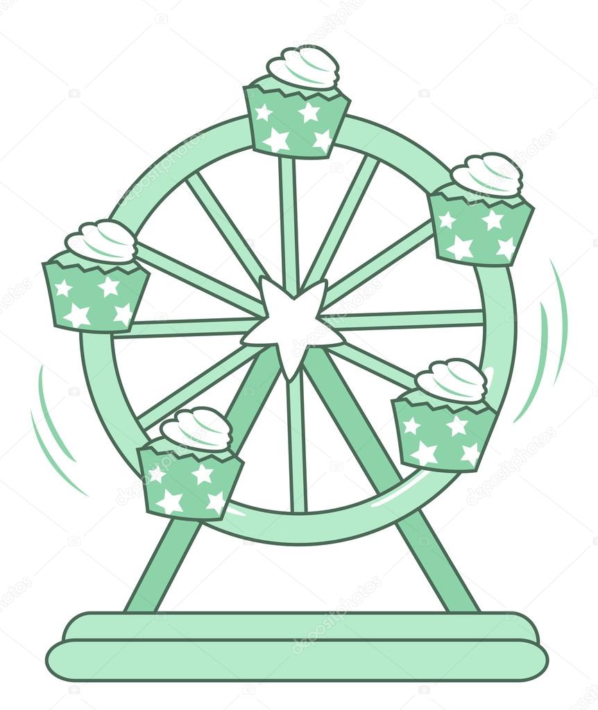 Cupcake Riesenrad Vektorgrafik Lizenzfreie Grafiken C Jehsomwang 43662559 Depositphotos
