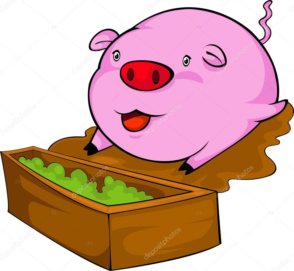 粉红色的猪 — 图库矢量图片 #43664103