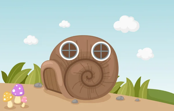 Caracol casa — Vector de stock