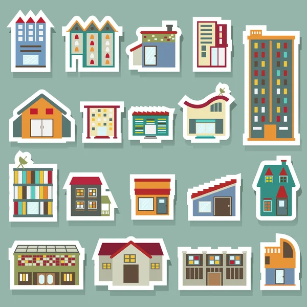 Building Icons — Stock Vector