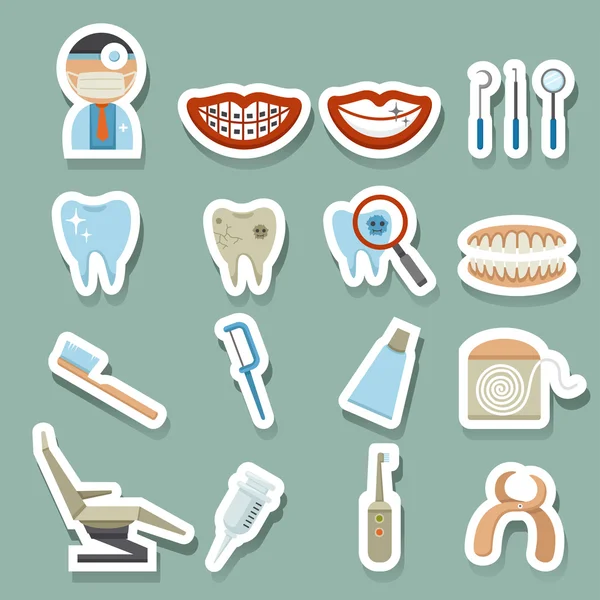 Dental Icons — Stock Vector