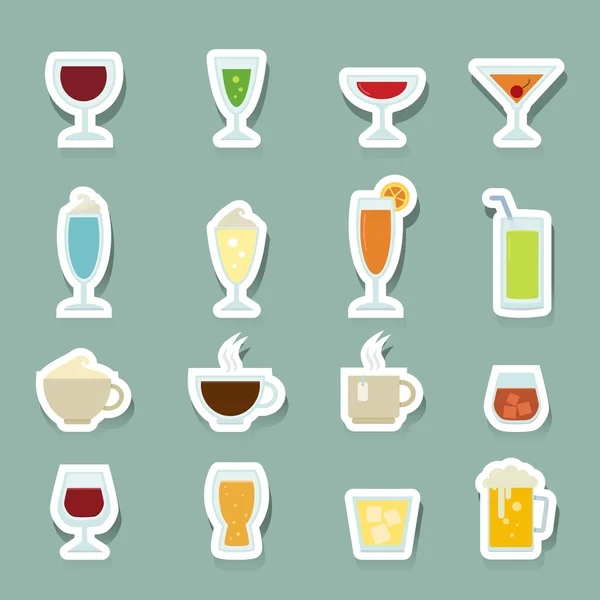 Iconos de bebida — Vector de stock