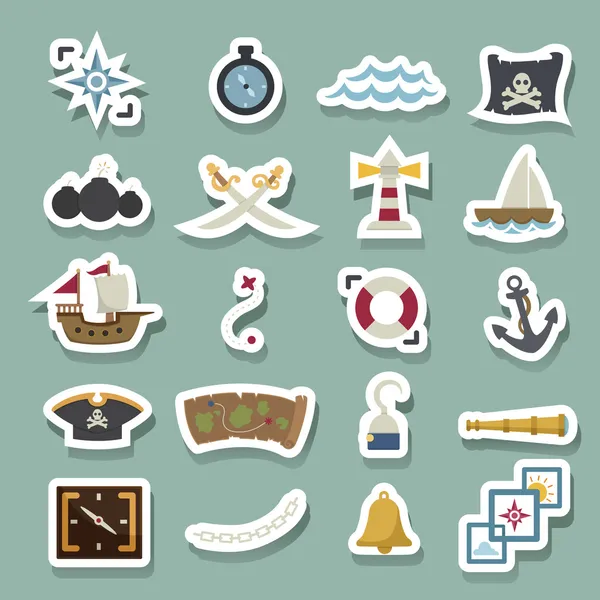 Pirates icons — Stock Vector