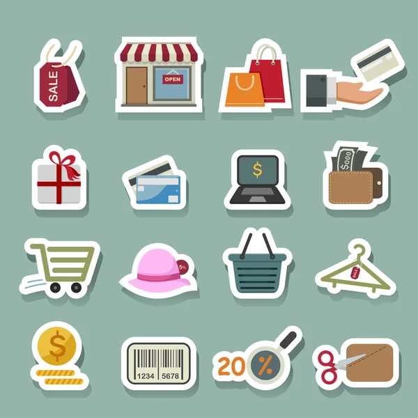 Shopping icons — Stock Vector