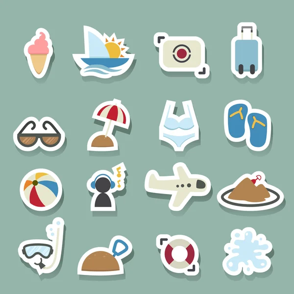 Iconos de verano — Vector de stock