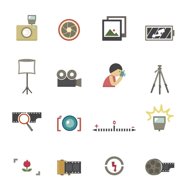Symboles caméra — Image vectorielle