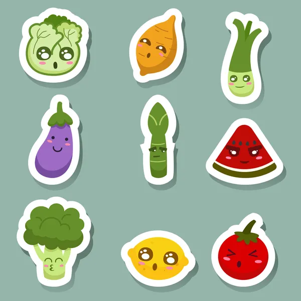 Légumes et fruits — Image vectorielle