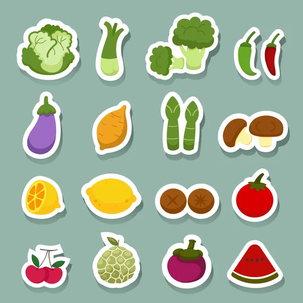 Vegetables and fruits — Stock Vector
