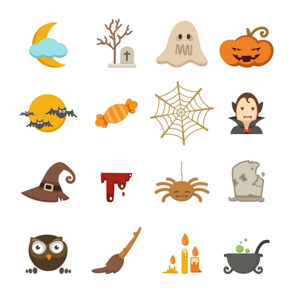 Halloween icons set — Stock Vector