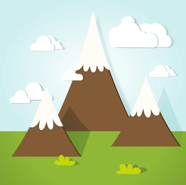 Mountain landscape paper — Stock Vector
