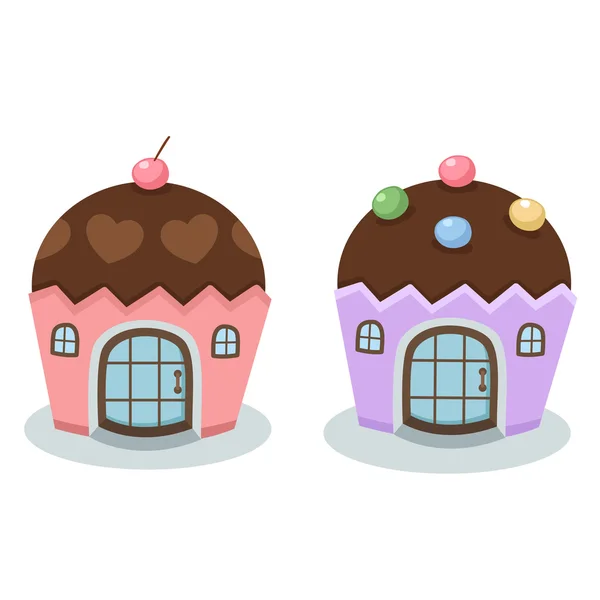 Pastel casa vector — Vector de stock