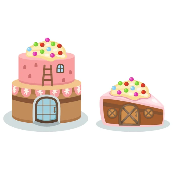 Cake house vector — Stock Vector