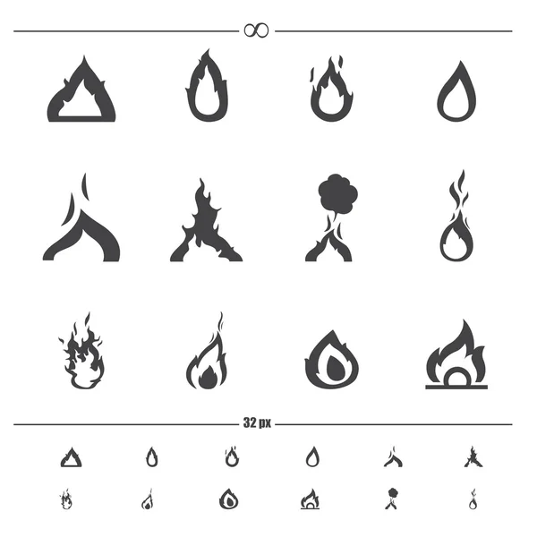 Fuego icons.vector eps10 — Vector de stock