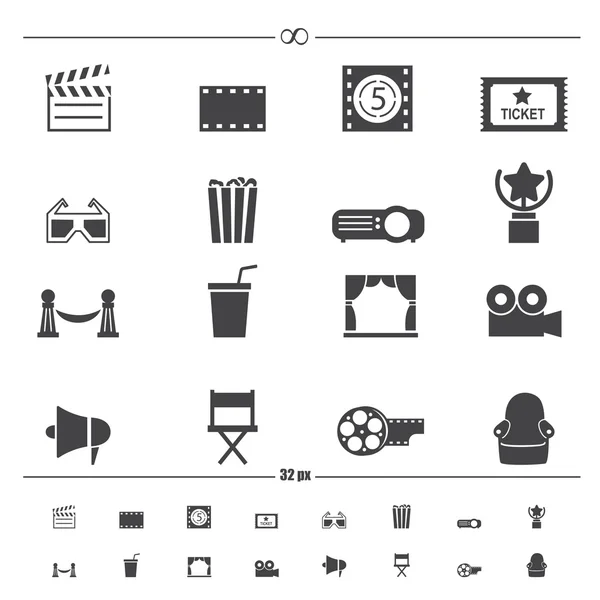 Icônes de cinéma.vecteur eps10 — Image vectorielle