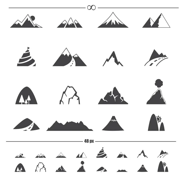 Mountain icons .vector eps10 — Stock Vector