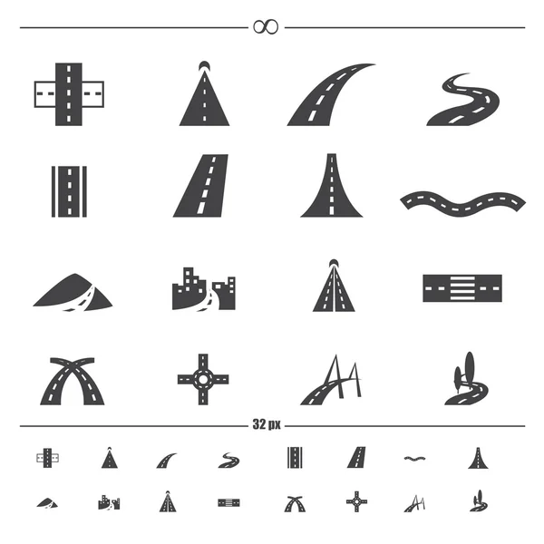道路 icons.vector eps10 — ストックベクタ