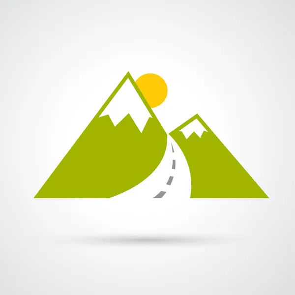 Icono de montaña — Vector de stock