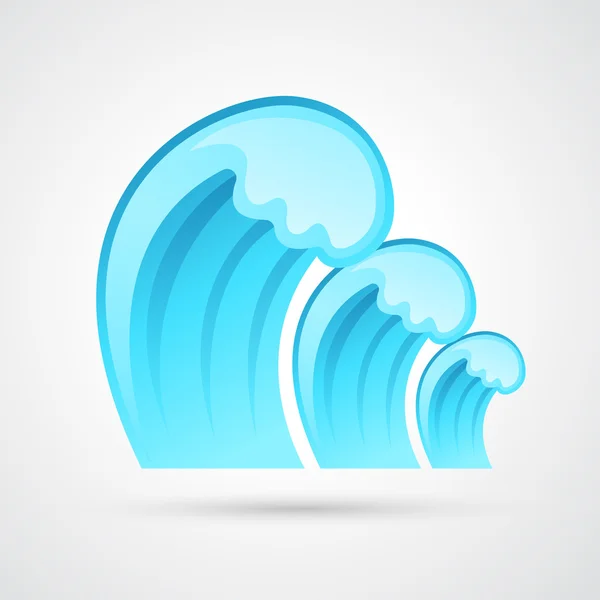 Icono de ola de agua — Vector de stock