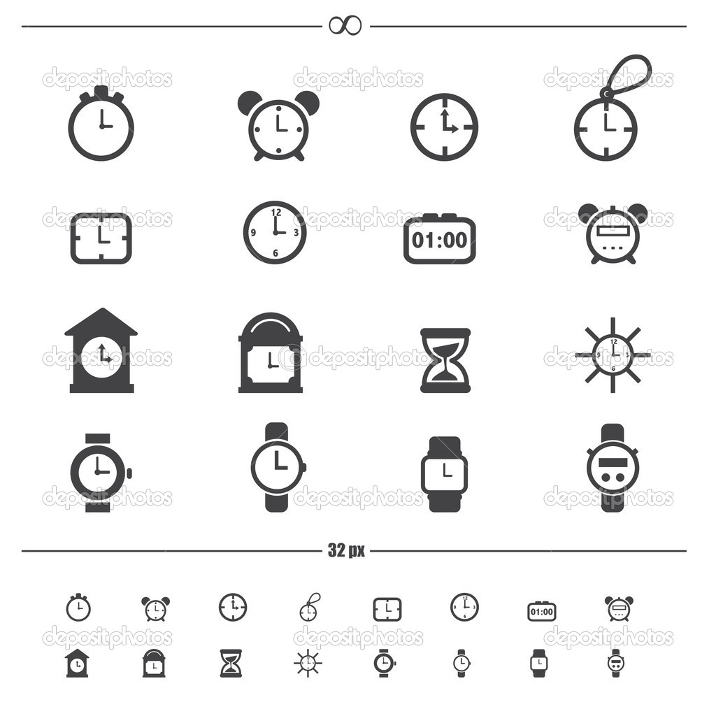 Clocks icons.vector eps10