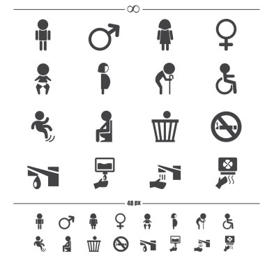tuvalet icons.vector eps10