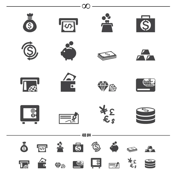 Denaro icons.vector eps10 — Vettoriale Stock