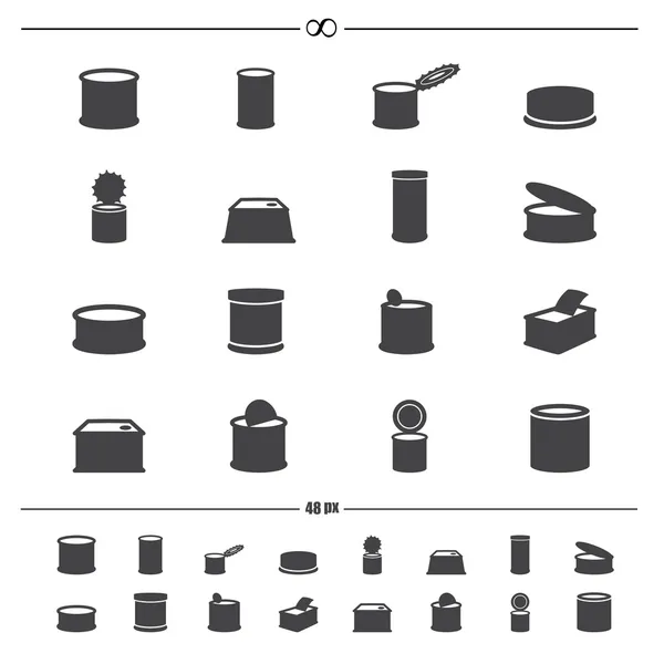 Alimentos enlatados icons.vector eps10 — Vector de stock