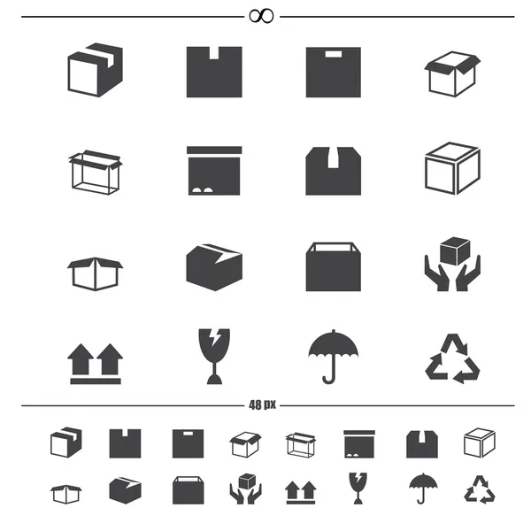 Packaging boxes icons .vector eps10 — Stock Vector