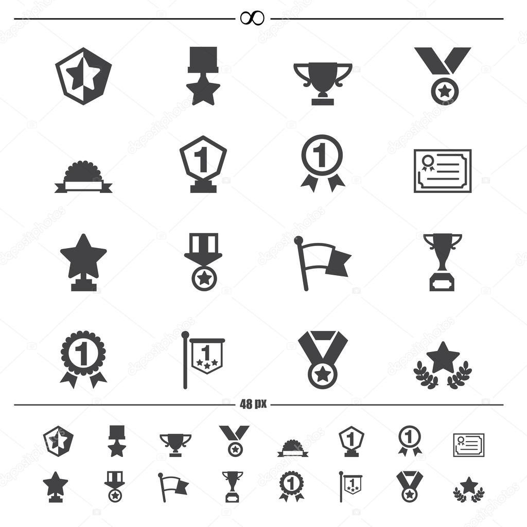 trophy and awards icons vector eps10