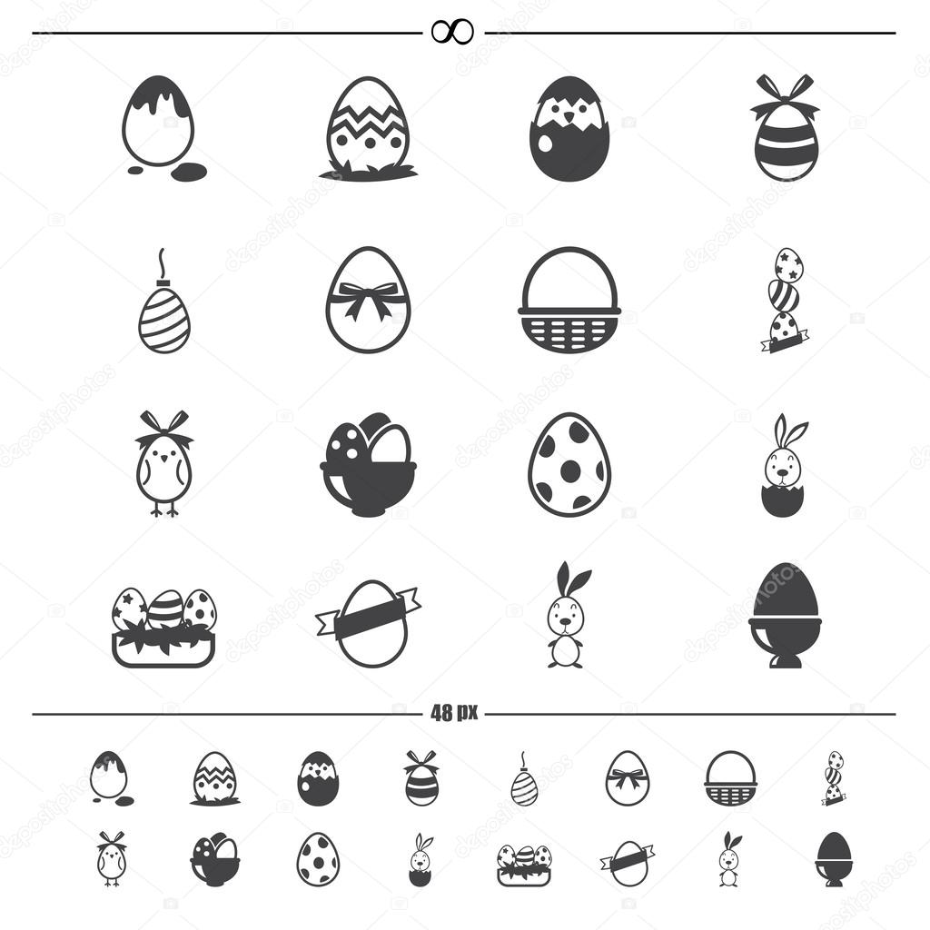 Celebration easter icons .vector eps10