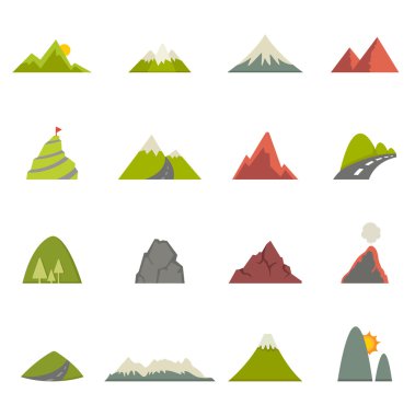 Mountain icons vector eps10