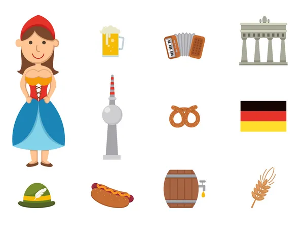 German symbol vector set — Stock Vector