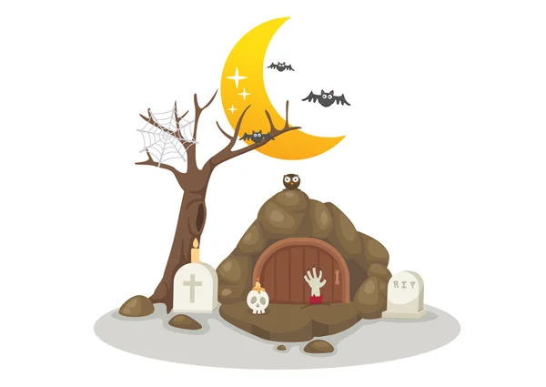 Halloween graven vector — Stockvector