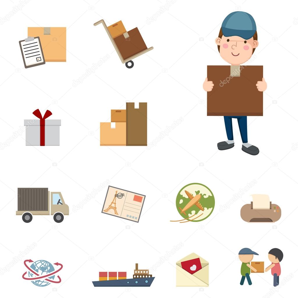 Shipping and Logistics icons set