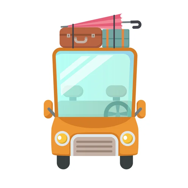 Car travel vector — Stock Vector